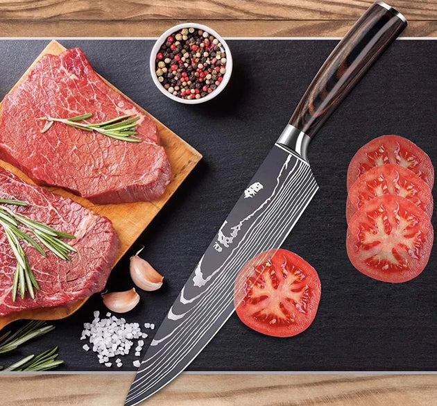 Sharp Kitchen Knives Cleaver Meat Fish Fruit Bread Knife Butcher Boning Japanese Knife Chef Cooking Cleaver Laser Damascus Knife