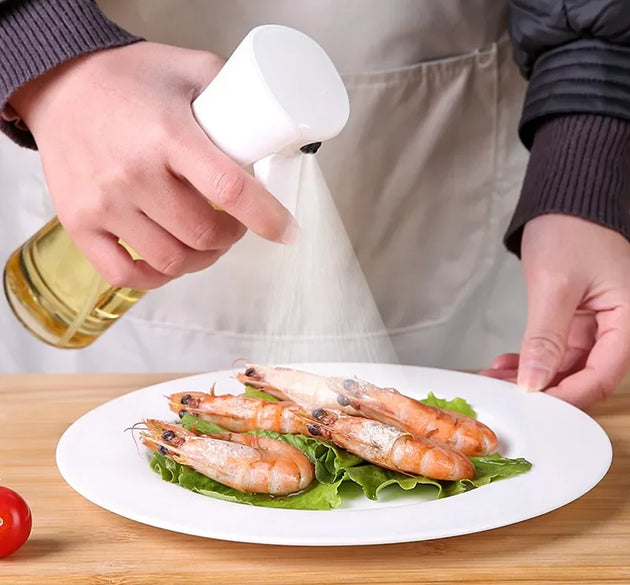 1pc 200ml/300ml Oil Spray Bottle Kitchen Cooking Olive Oil Dispenser Camping BBQ Baking Vinegar Soy Sauce Sprayer Containers