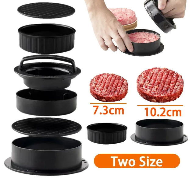 Round Hamburger Burger Press Beef Grill Food-Grade ABS Hamburger Helper Meat Press Cutlets Patty Maker Mold Kitchen Gadgets