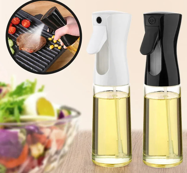 1pc 200ml/300ml Oil Spray Bottle Kitchen Cooking Olive Oil Dispenser Camping BBQ Baking Vinegar Soy Sauce Sprayer Containers